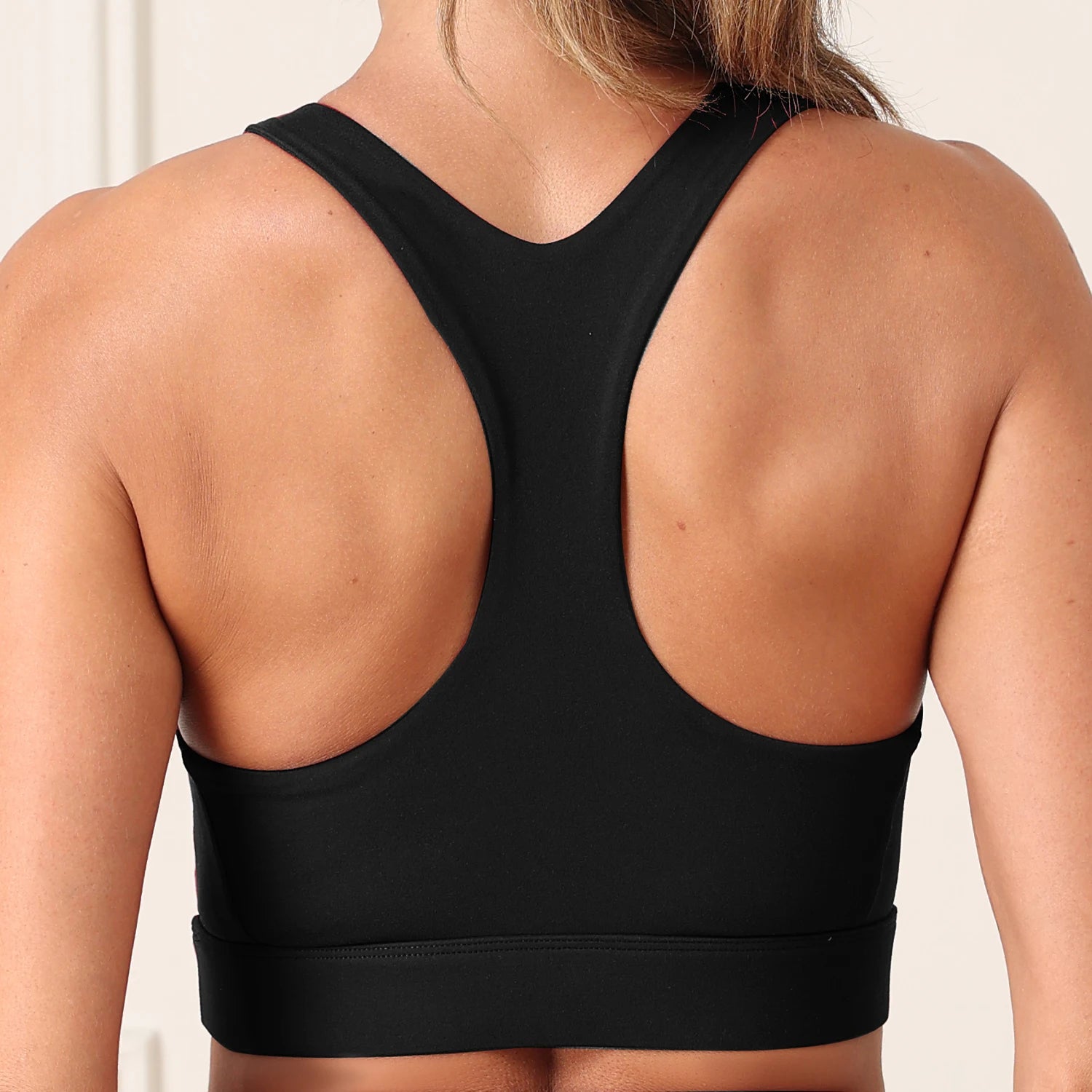 Women'S Yoga Bra with Removable Pads Solid Color Stretch Workout Tank Top Beautiful Back T-Design Fi...