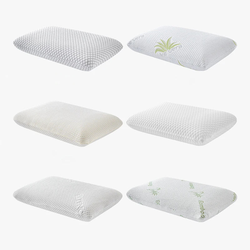 Bamboo Fiber Skin-Friendly Memory Foam Pillow Slow Rebound Bread Pillow Single Hotel B&B Cervical Ne...