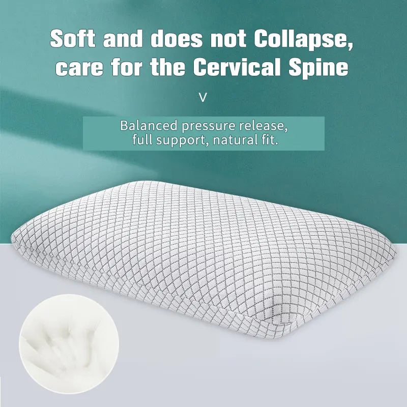 Bamboo Fiber Skin-Friendly Memory Foam Pillow Slow Rebound Bread Pillow Single Hotel B&B Cervical Ne...