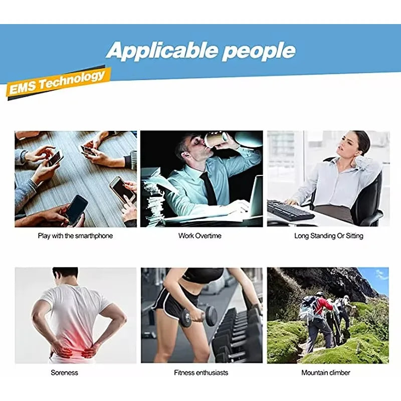 Mini Rechargeable Neck Massager Portable Electric Neck Massage Cervical Massage Patch 6 Modes 10 Lev...