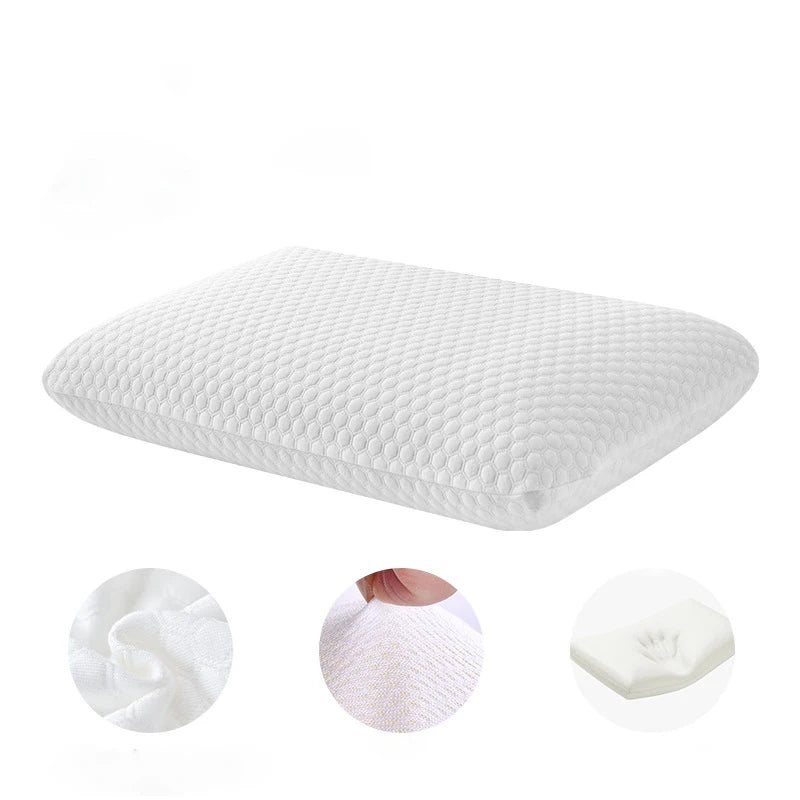 Bamboo Fiber Skin-Friendly Memory Foam Pillow Slow Rebound Bread Pillow Single Hotel B&B Cervical Ne...