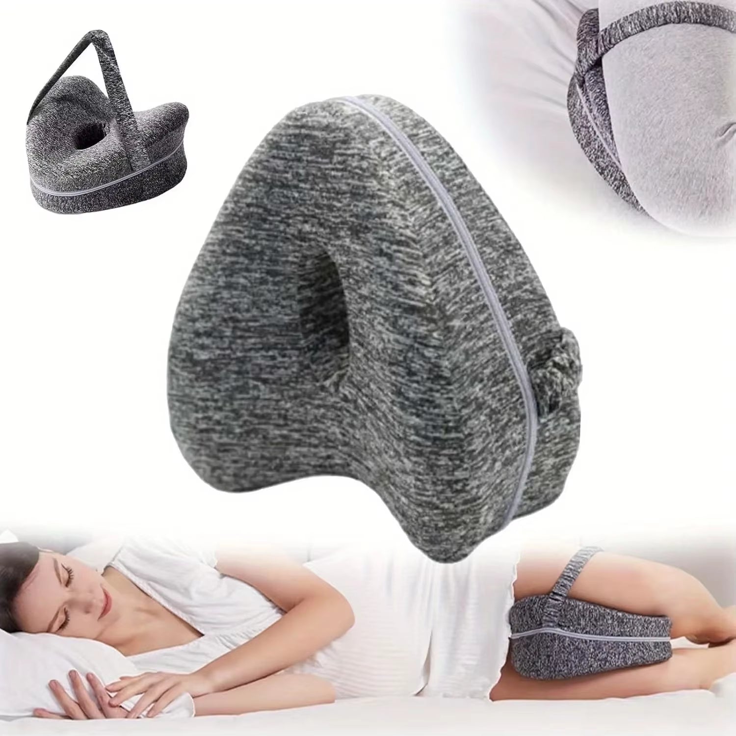 Memory Foam Leg Knee Foam Support Pillow Side Sleeper Sciatica Orthopedic Sciatica Back Hip Relief P...