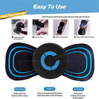 Mini Rechargeable Neck Massager Portable Electric Neck Massage Cervical Massage Patch 6 Modes 10 Lev...