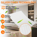 Grounding Sheets Earthing Flat Sheet Fit All Bed Sizes with Conductive Cord Earth Connected Cotton+S...