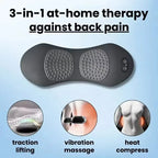 3-In-1 Shiatsu Back Massager for Bed Portable Deep Tissue Pain Relief for Shoulder Lower Back and Wa...