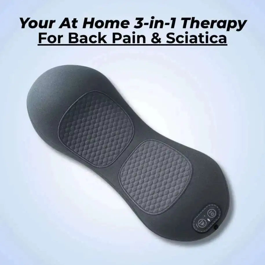 3-In-1 Shiatsu Back Massager for Bed Portable Deep Tissue Pain Relief for Shoulder Lower Back and Wa...
