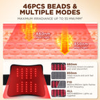 Wireless Electric Infrared Knee Pad Massager Red Light Heating Vibration Leg Waist Joint Support Bra...