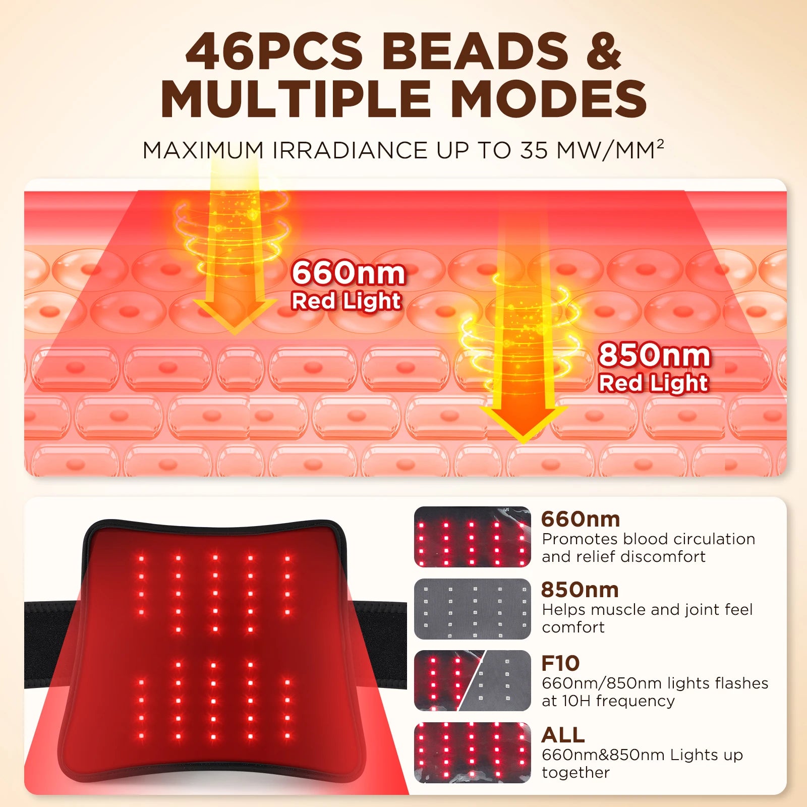 Wireless Electric Infrared Knee Pad Massager Red Light Heating Vibration Leg Waist Joint Support Bra...