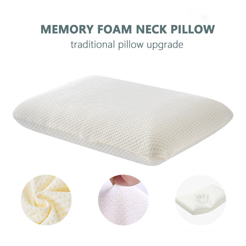 Bamboo Fiber Skin-Friendly Memory Foam Pillow Slow Rebound Bread Pillow Single Hotel B&B Cervical Ne...