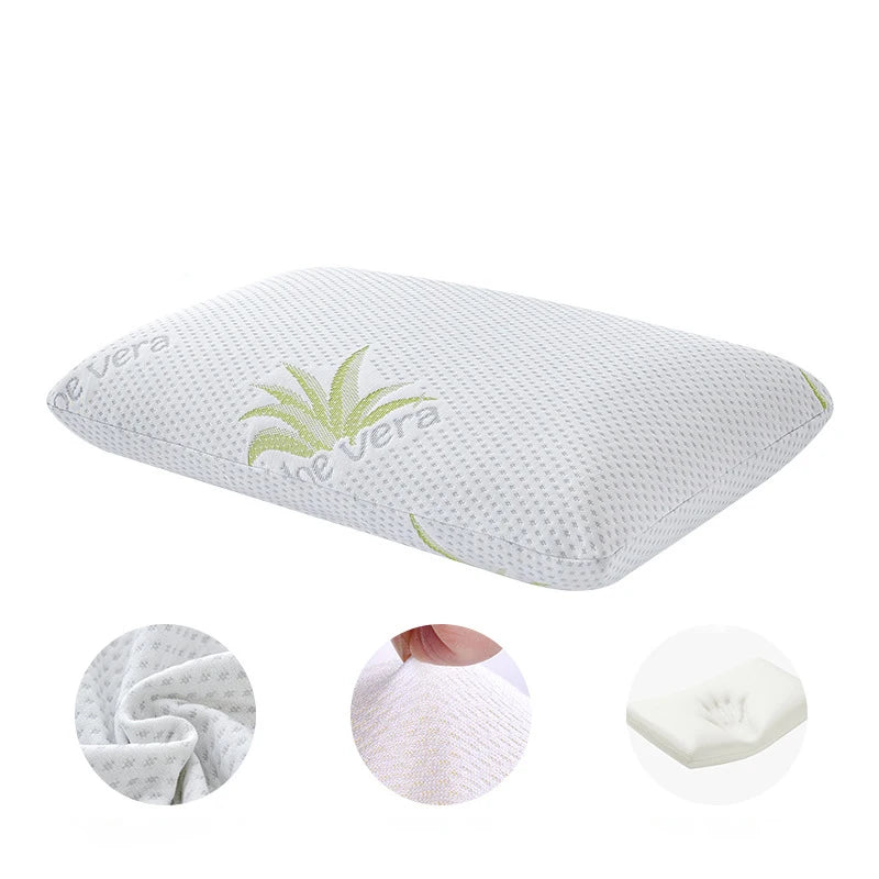 Bamboo Fiber Skin-Friendly Memory Foam Pillow Slow Rebound Bread Pillow Single Hotel B&B Cervical Ne...